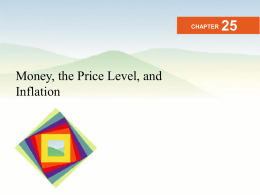 25 Money, the Price Level, and Inflation CHAPTER