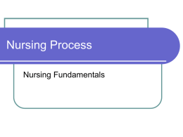 Nursing Process Nursing Fundamentals