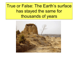 True or False: The Earth’s surface has stayed the same for
