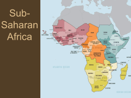 Sub- Saharan Africa
