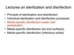 Lectures on sterilization and disinfection
