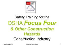 Focus Four OSHA &amp; Other Construction Hazards