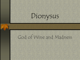 Dionysus God of Wine and Madness