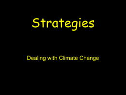 Strategies Dealing with Climate Change