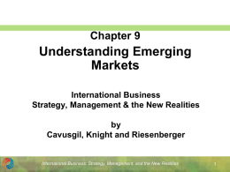 Understanding Emerging Markets Chapter 9