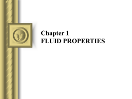 Chapter 1 FLUID PROPERTIES