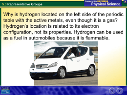 Why is hydrogen located on the left side of the... table with the active metals, even though it is a...