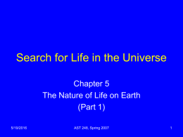 Search for Life in the Universe Chapter 5 (Part 1)