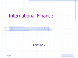 International Finance Lecture 2 Page 1