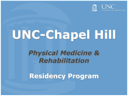 UNC-Chapel Hill Physical Medicine &amp; Rehabilitation Residency Program