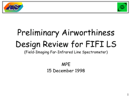 Preliminary Airworthiness Design Review for FIFI LS MPE 15 December 1998