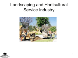 Landscaping and Horticultural Service Industry 1