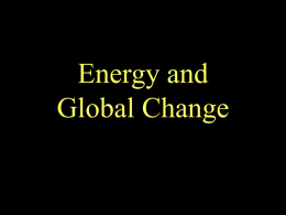 Energy and Global Change