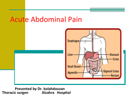 Acute Abdominal Pain Presented by Dr. kolahdouzan 