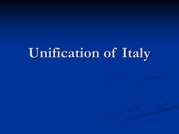 Unification of  Italy