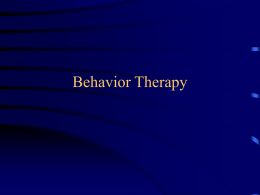 Behavior Therapy
