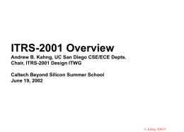 ITRS-2001 Overview