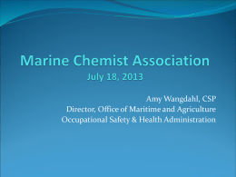 Amy Wangdahl, CSP Director, Office of Maritime and Agriculture