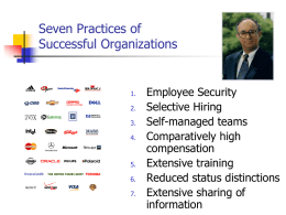 Seven Practices of Successful Organizations