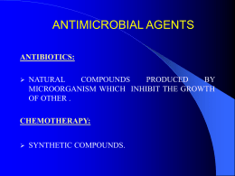 ANTIMICROBIAL AGENTS ANTIBIOTICS: CHEMOTHERAPY: NATURAL