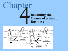 Chapter Becoming the Owner of a Small Business