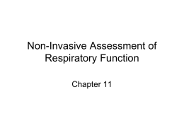 Non-Invasive Assessment of Respiratory Function Chapter 11