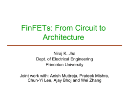 FinFETs: From Circuit to Architecture