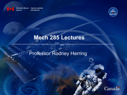 Mech 285 Lectures Professor Rodney Herring