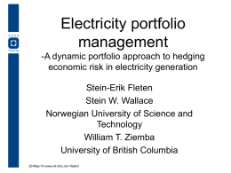 Electricity portfolio management