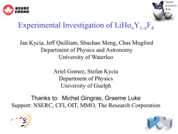 Experimental Investigation of LiHo Y F