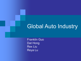 Global Auto Industry Franklin Guo Dat Hong Rex Liu