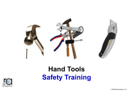 Hand Tools Safety Training Page 1 