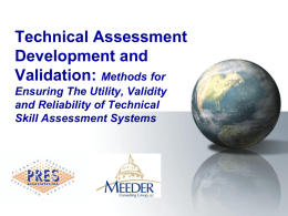 Technical Assessment Development and Validation: Methods for