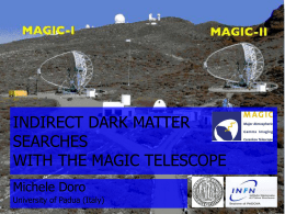 INDIRECT DARK MATTER SEARCHES WITH THE MAGIC TELESCOPE Michele Doro