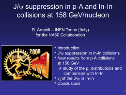 J/ suppression in p-A and In-In collisions at 158 GeV/nucleon 