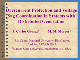 Overcurrent Protection and Voltage Sag Coordination in Systems with Distributed Generation