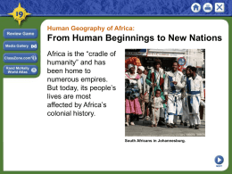 From Human Beginnings to New Nations
