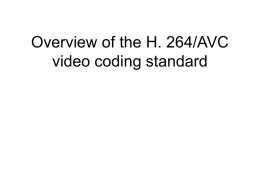 Overview of the H. 264/AVC video coding standard