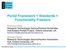 Portal Framework + Standards = Functionality Freedom