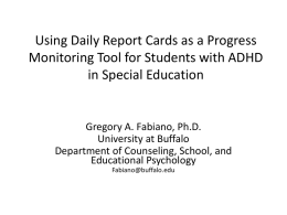 Using Daily Report Cards as a Progress in Special Education
