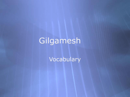Gilgamesh Vocabulary