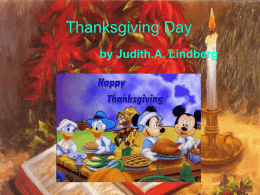 Thanksgiving Day by Judith.A. Lindberg
