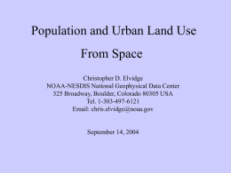 Population and Urban Land Use From Space