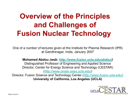 Overview of the Principles and Challenges of Fusion Nuclear Technology