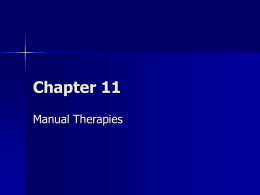 Chapter 11 Manual Therapies