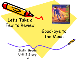 Let’s Take a Few to Review Good-bye to the Moon
