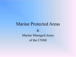 Marine Protected Areas &amp; Marine Managed Areas of the CNMI