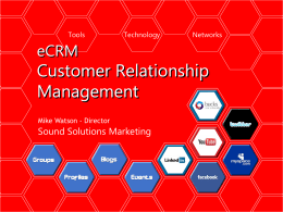 Customer Relationship Management eCRM Sound Solutions Marketing