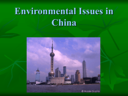 Environmental Issues in China