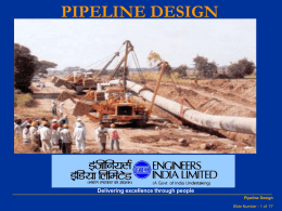 PIPELINE DESIGN Delivering excellence through people Pipeline Design